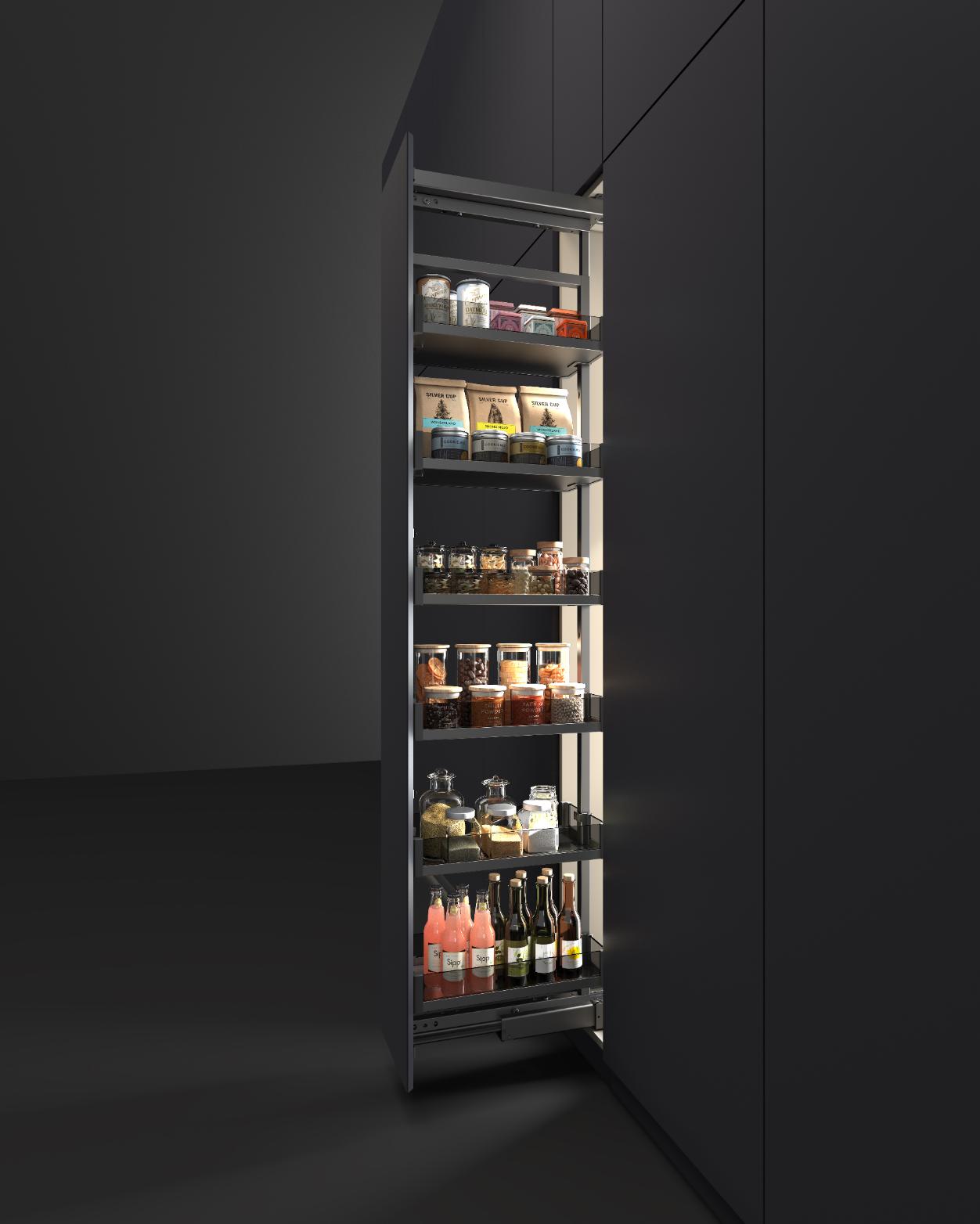 Выдвижные корзины для кухни Колонна выдвижная с доводчиком выс. 1630-1830 мм, 300мм