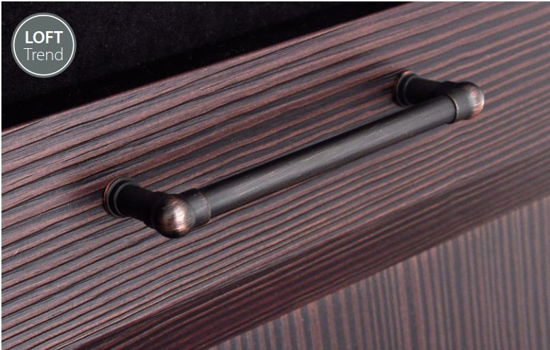 Ручки мебельные Ручка мебельная 181 м.ц.128мм замак брашированная ант.медь RQ181Z.128BC