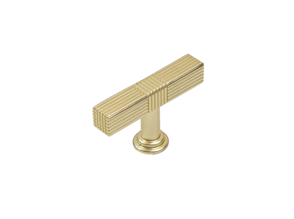 Ручка-кнопка 536 L 50 мм, замак, золото R536Z.015GPZ