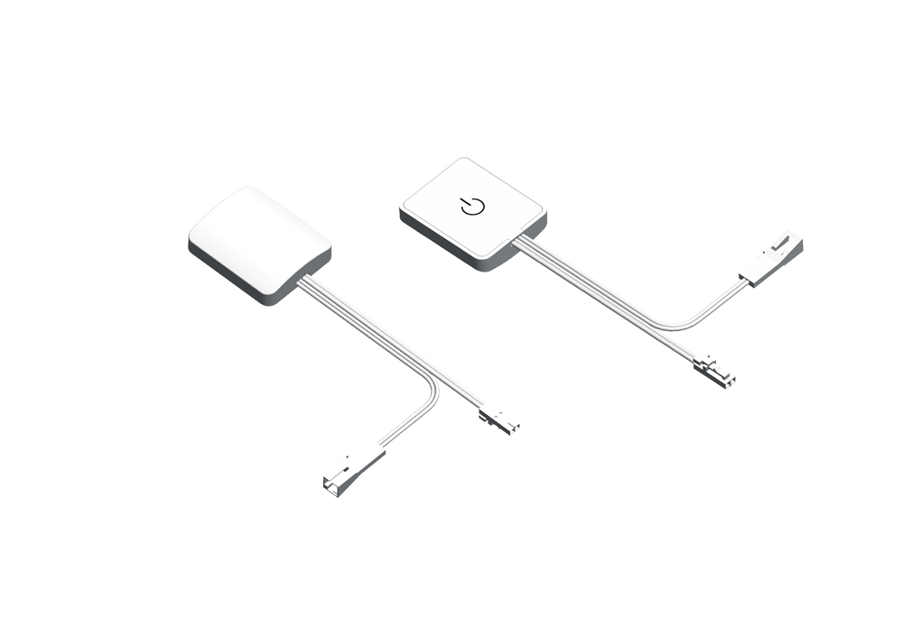 Мебельные светильники Выключатель сенсорный, скрытого монтажа с диммером LL96668DW2S-BK