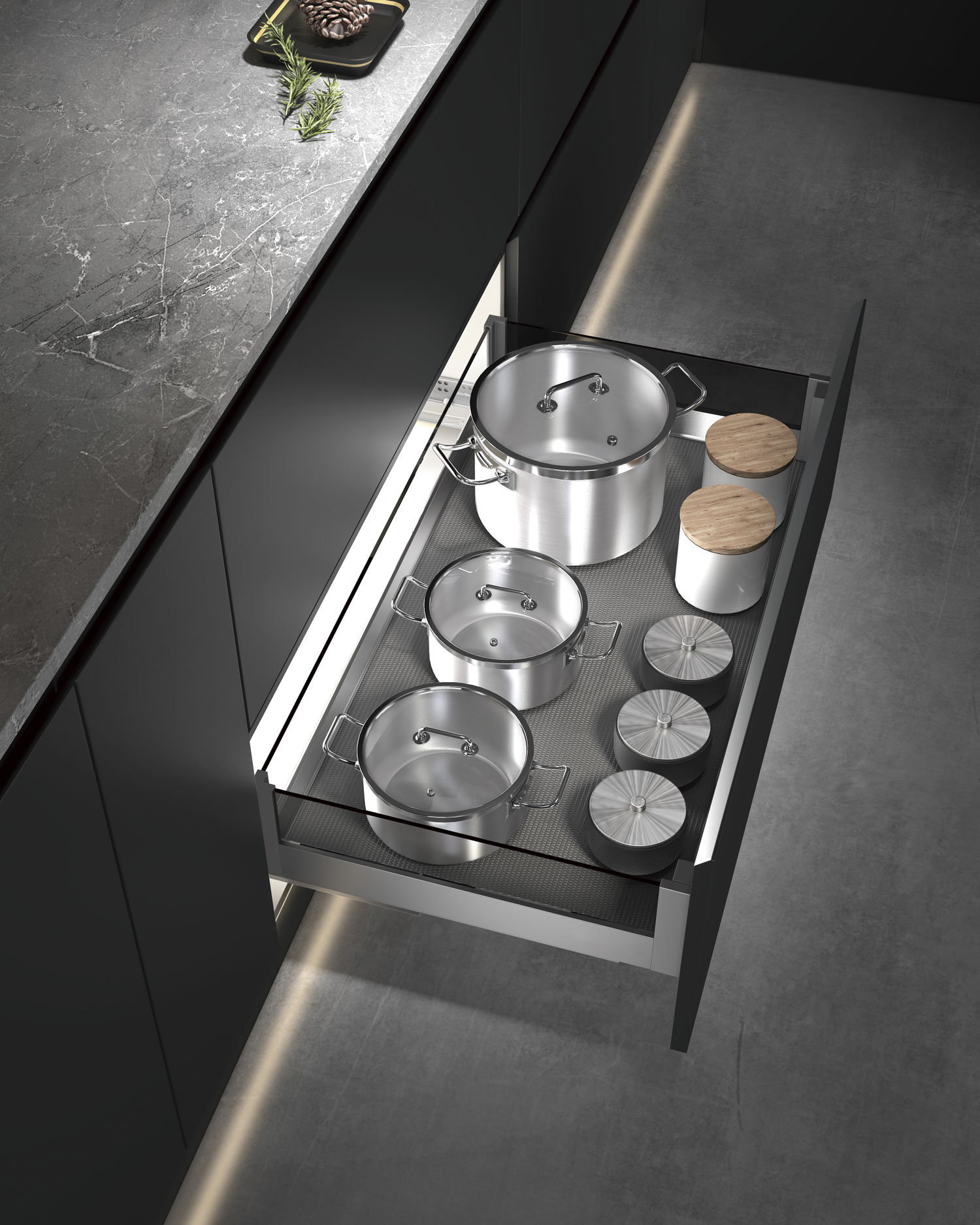 Выдвижные корзины для кухни Выдвижная корзина в нижнюю базу S100B