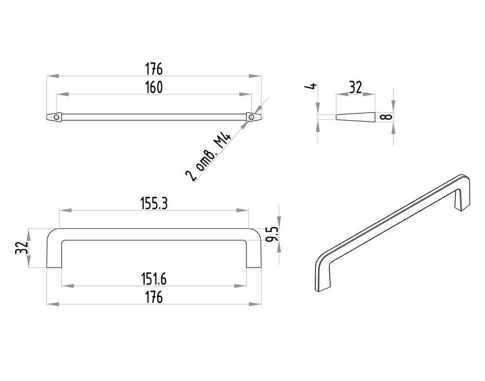 Ручки мебельные ARCOS