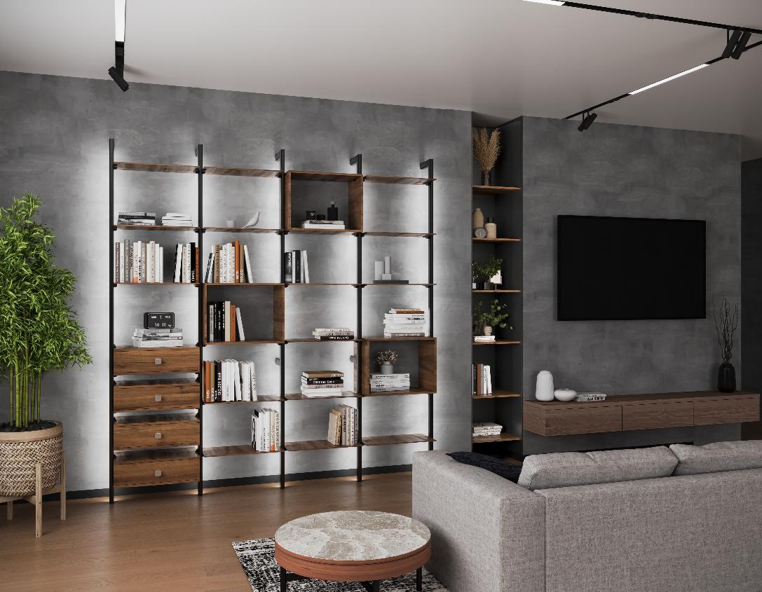 Стеллажная система STILOS Алюминиевый профиль Stilos L3000, цвет золото light AI541L3000GPL