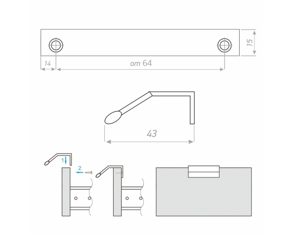 Ручки мебельные PROLINE 5