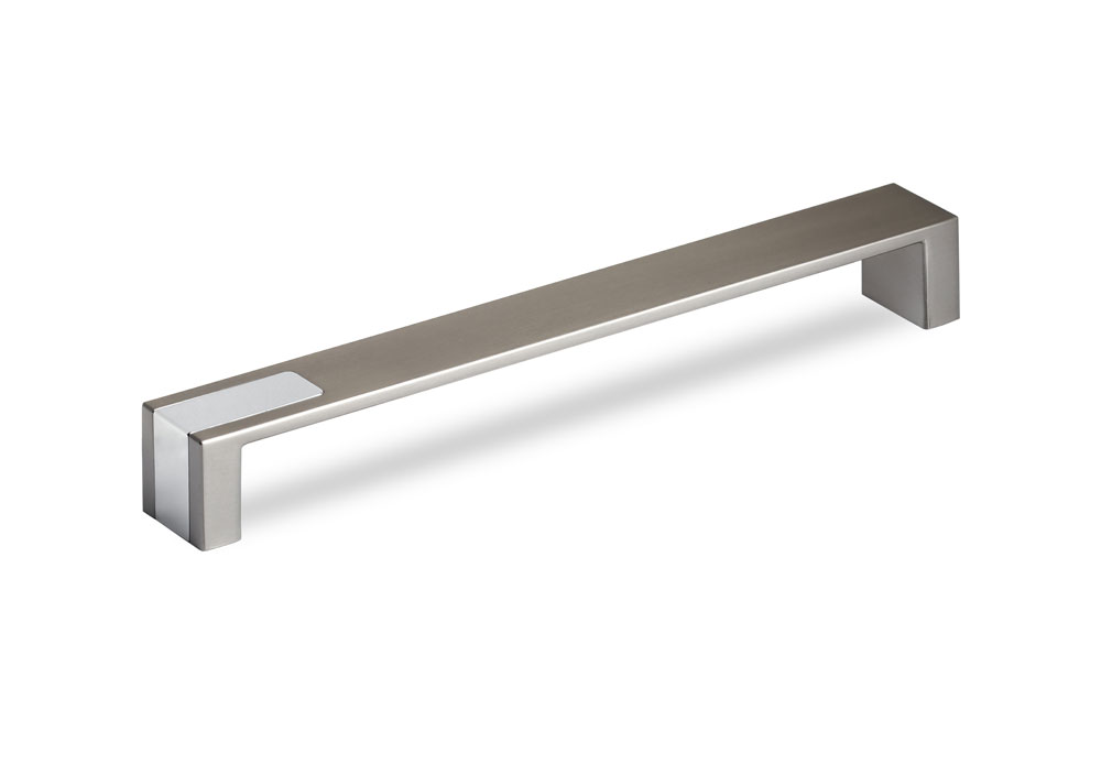 Ручки мебельные Ручка мебельная 1002 м.ц. 192мм, замак брашированный никель хром RQ1002Z.192NB