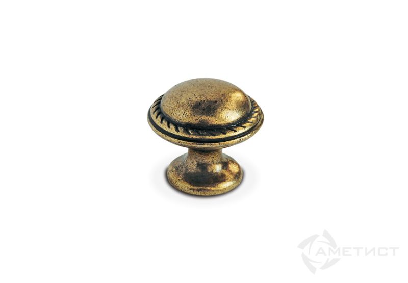 Ручки мебельные Ручка-кнопка 151 замак ант.бронза RH151Z.020BA