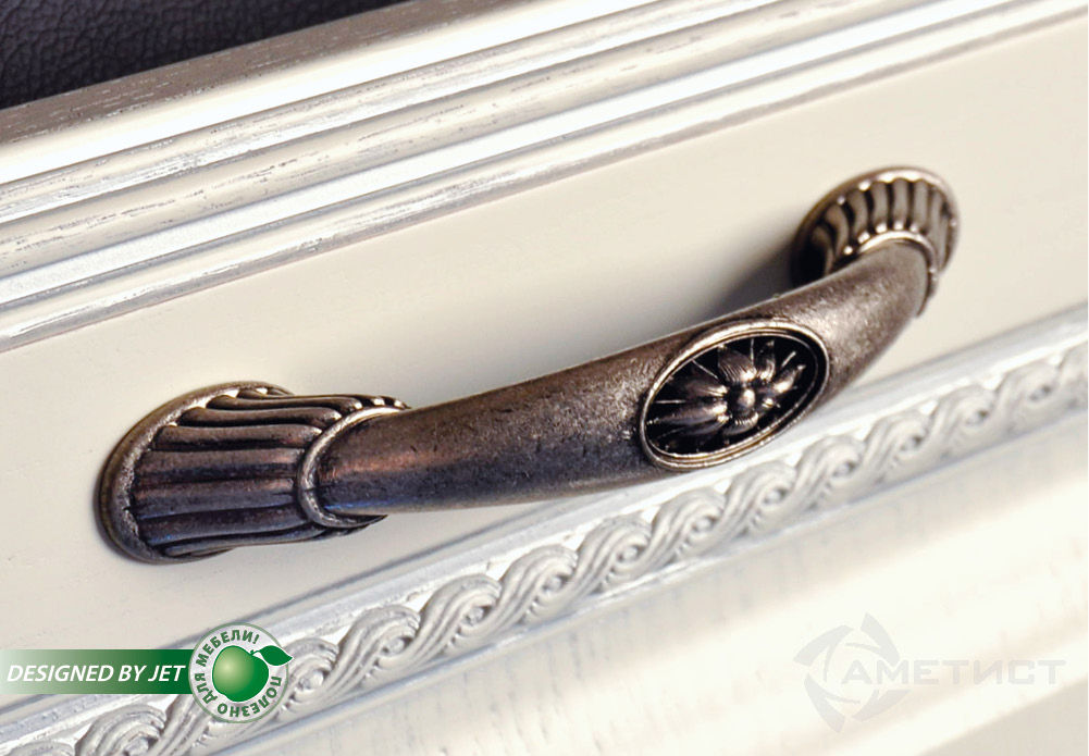 Ручки мебельные Ручка мебельная 191 м.ц.096мм замак ант.серебро RZ191Z.096SA