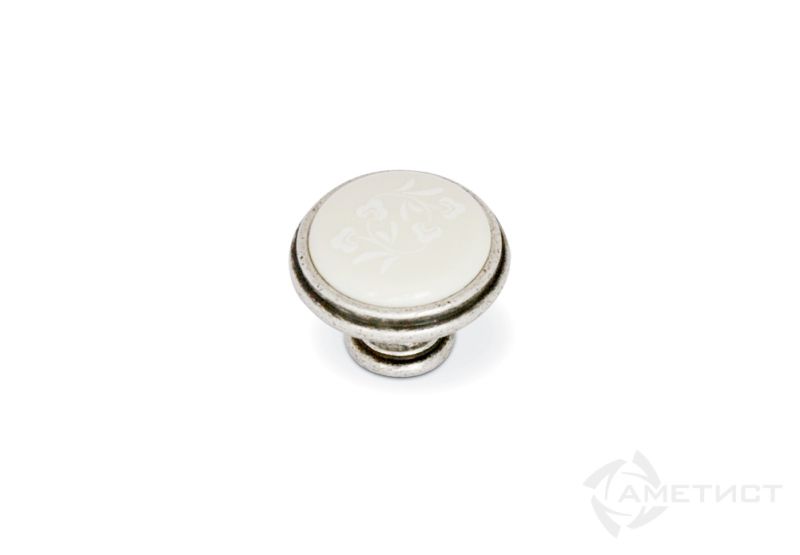 Ручки мебельные Ручка 77, покрытие состаренное серебро 00E8 P77Y01.H5ME8G