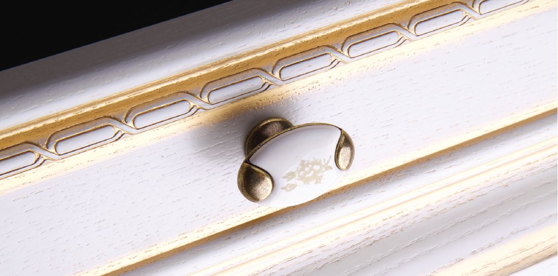 Ручки мебельные Ручка-кнопка 289 замак/керамика ант.бронза RH289J.023BA34