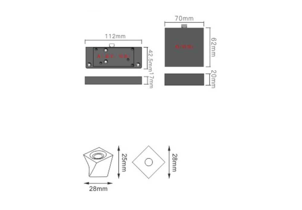 Ручки мебельные Биометрическая ручка-кнопка с замком G04, черный матовый R04G.BLI