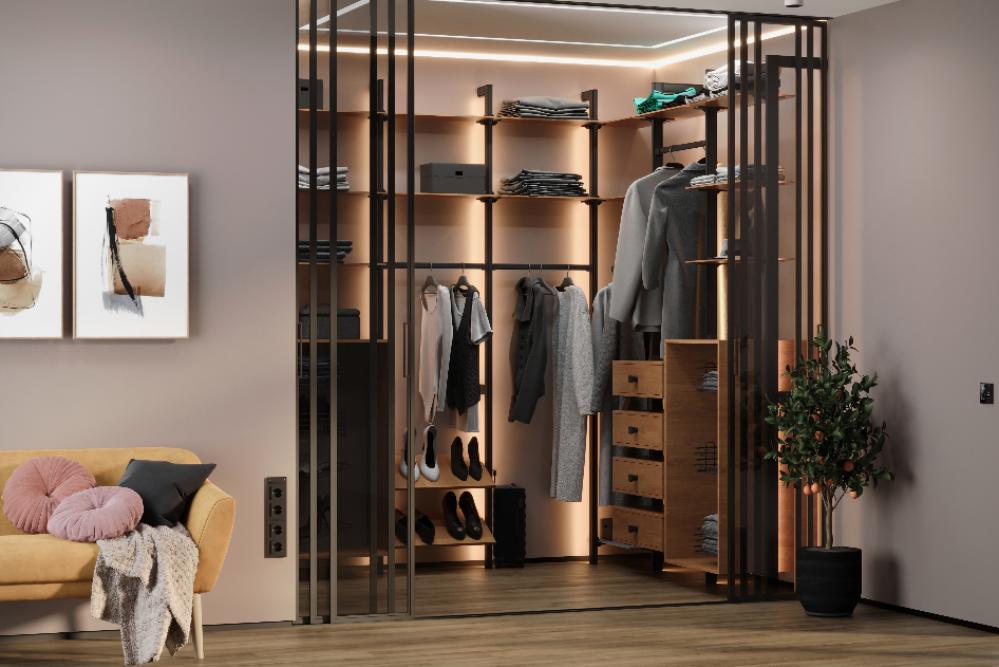 Стеллажная система STILOS Алюминиевый профиль Stilos L3000, цвет черный анод light AI541L3000С35DL