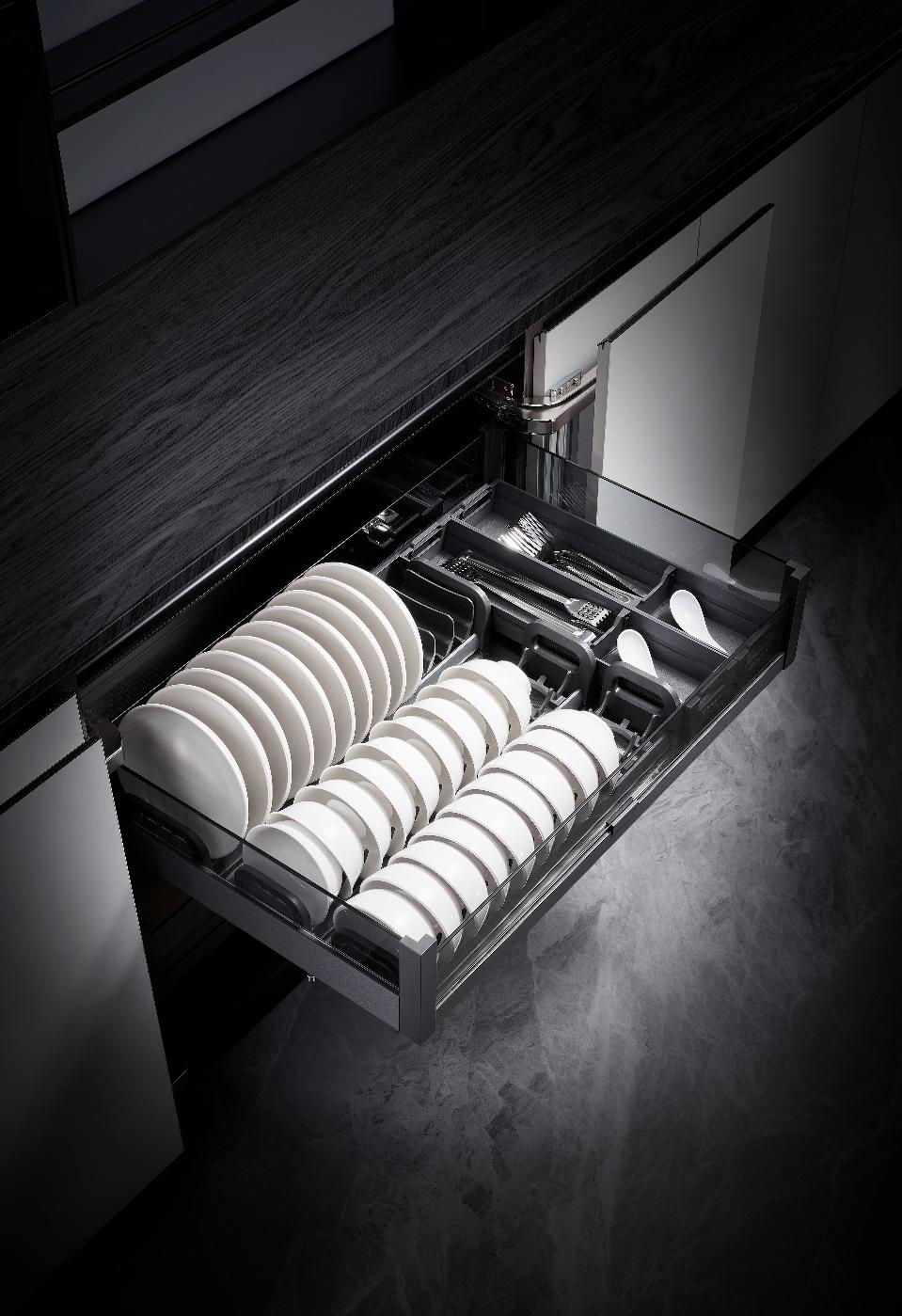 Выдвижные корзины для кухни Выдвижная корзина для посуды в нижнюю базу S101A