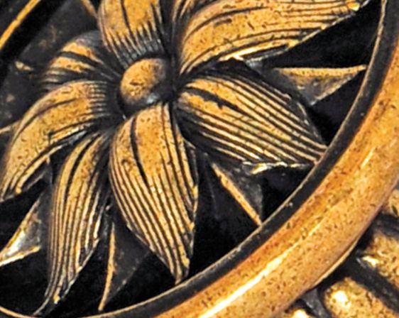 Ручки мебельные Ручка-кнопка 191 замак ант.бронза RZ191Z.029BA