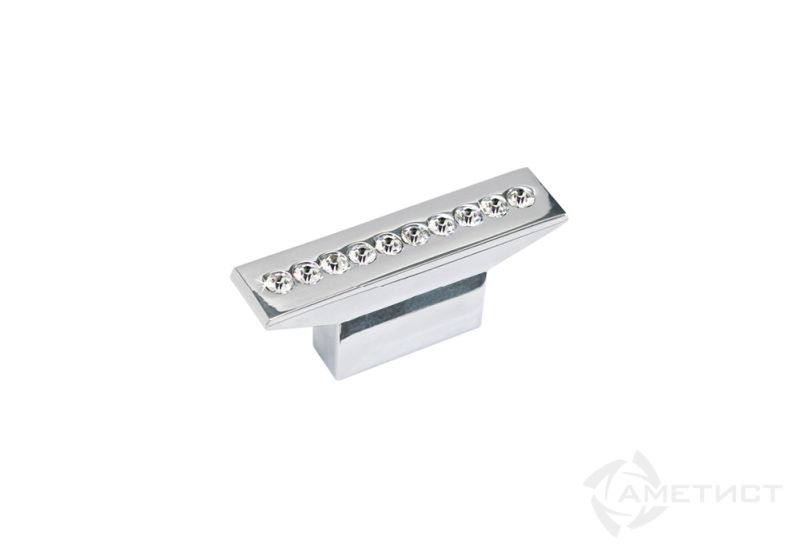 Ручки мебельные Ручка мебельная 404 м.ц.16мм замак/кристаллы хром RZ404U.016CP