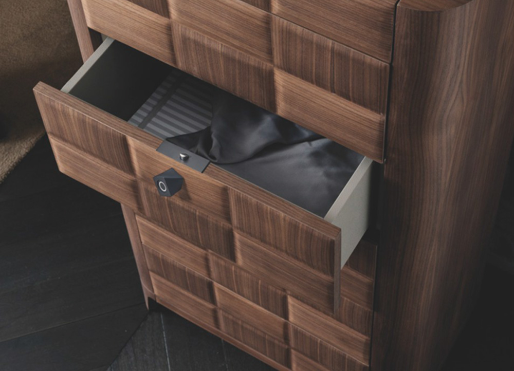 Ручки мебельные Биометрическая ручка-кнопка с замком G04, черный матовый R04G.BLI