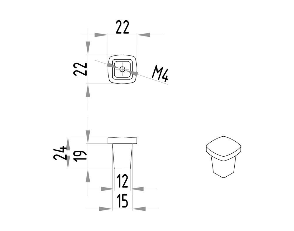 Ручки мебельные Ручка-кнопка JET замак брашированный никель RZ288Z.022NN