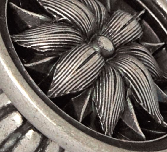 Ручки мебельные Ручка-кнопка 191 замак ант.серебро RZ191Z.029SA