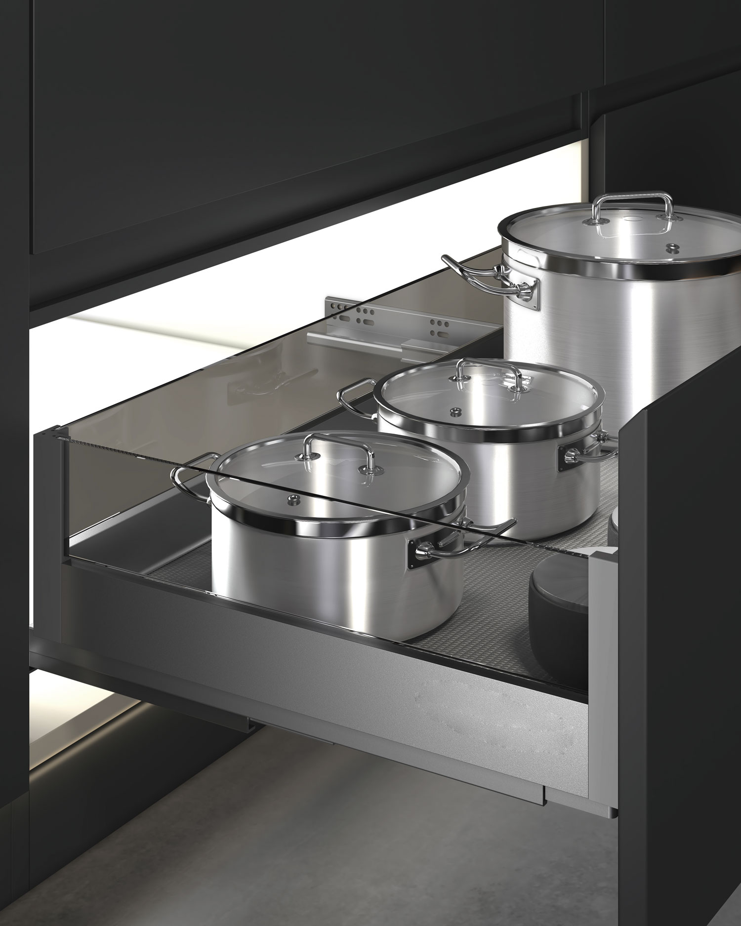 Выдвижные корзины для кухни Выдвижная корзина в нижнюю базу S100B