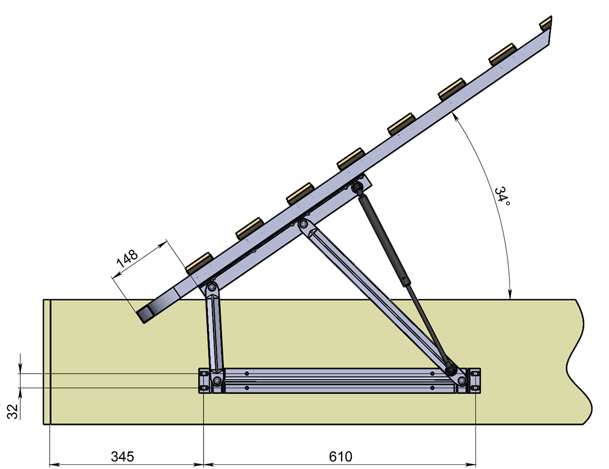 Ортопедические основания и механизмы подъема Механизм подъема кроватной рамы ФЕРРО