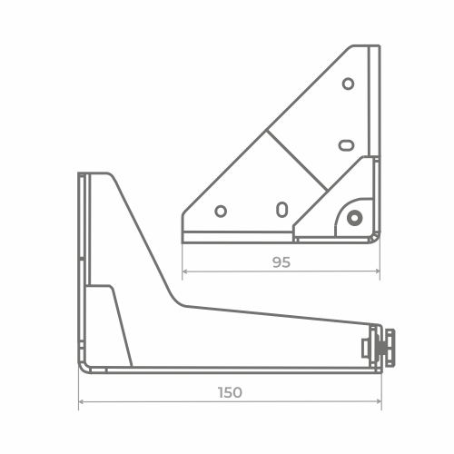 Опоры Опора для мебели MetalLine 026 регулируемая H-150мм Сталь графит F026S.150GF
