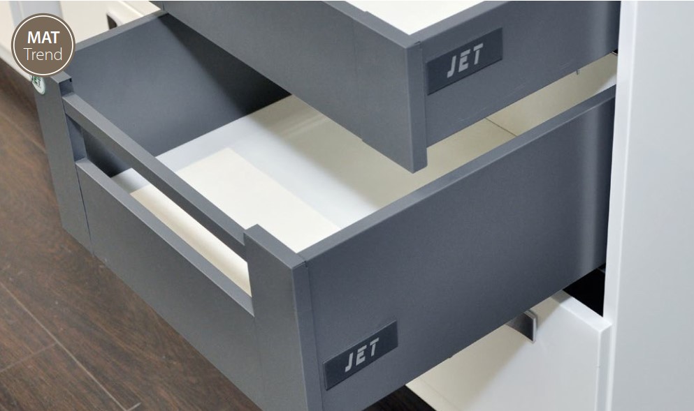 Ящик JETBOX ULTRA H80 Накладка декоративная для внутреннего ящика JETBOX Ultra 218 H80мм, антрацит BR218I.002DG