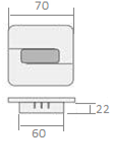 Аксессуары и гаджеты Заглушка кабель-канала D60мм квадратная белая A381P.060WTR