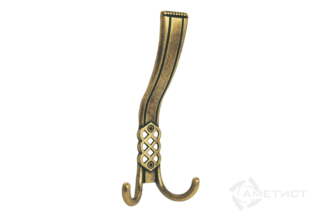 Крючки Крючок мебельный 584 замак ант.бронза трехрожковый RS584Z.000BA