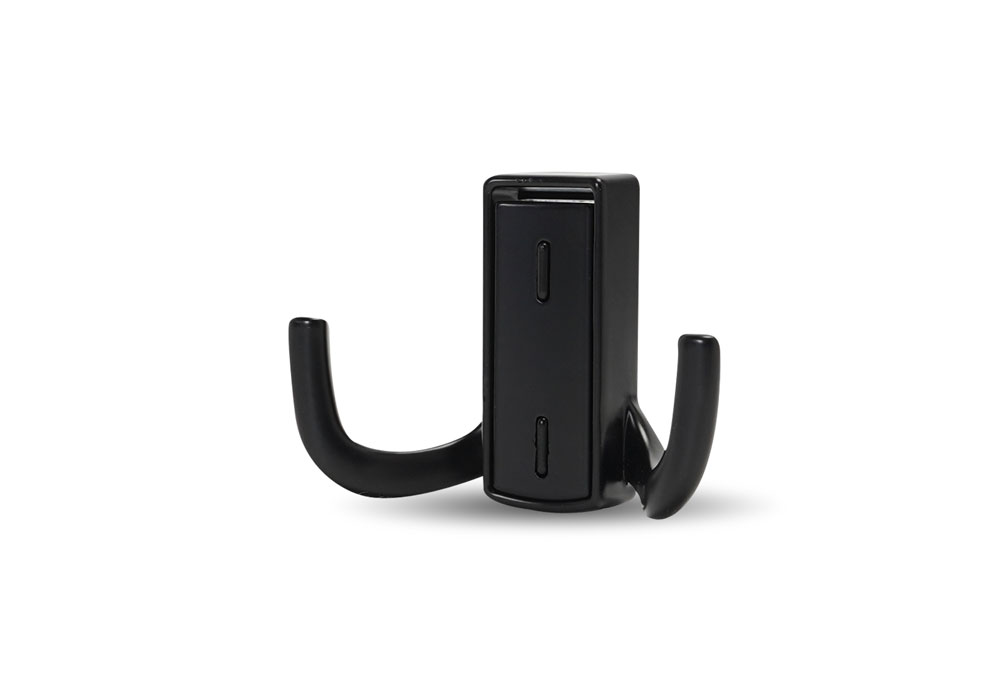 Крючки Крючок мебельный 397 двухрожковый замак черный черный RZ397Z.002BL.BL