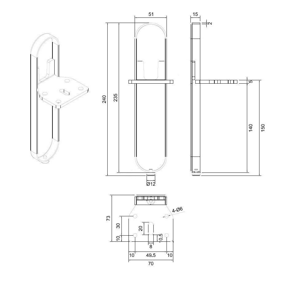 Опоры Опора для мебели MetalLine 900 H150-240мм Сталь Брауни (DH) F900S.240GBDH