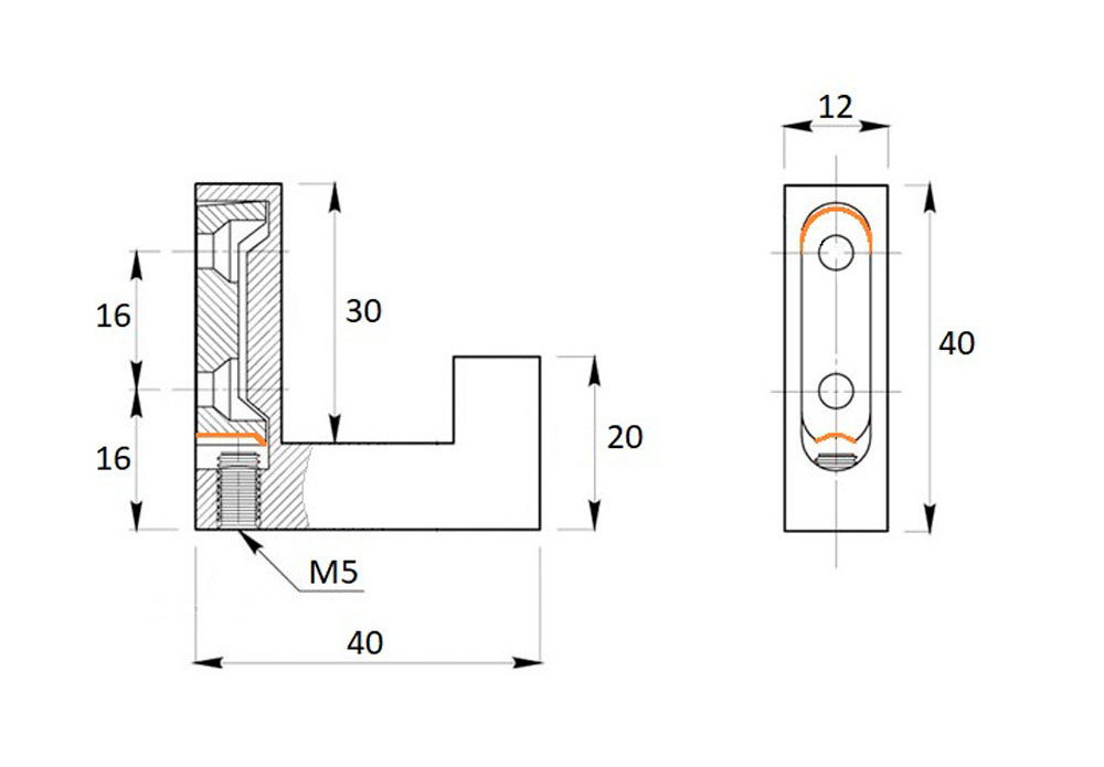 Крючки Крючок мебельный 591 однорожковый замак хром CM591Z.001CP