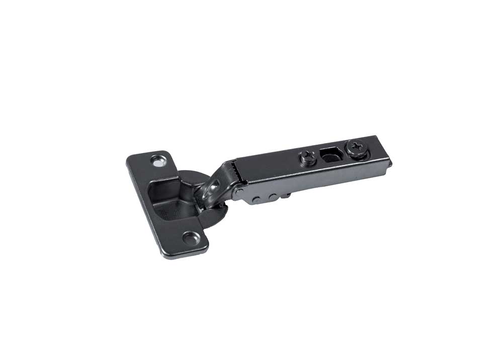 Петли мебельные Петля JETLine clip-on D35мм с доводчиком для накладных дверей, чёрный никель H800A.100BLJU
