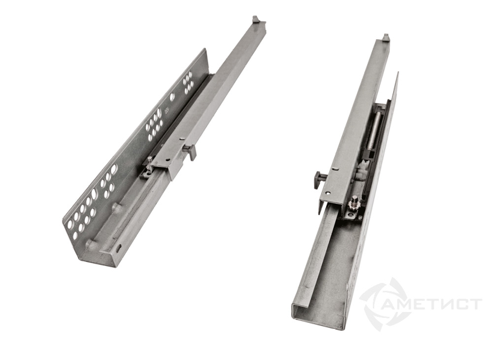 Направляющие 530 скрытого монтажа неполного выдвижения насадной монтаж,  L500мм BR530G.500ZI