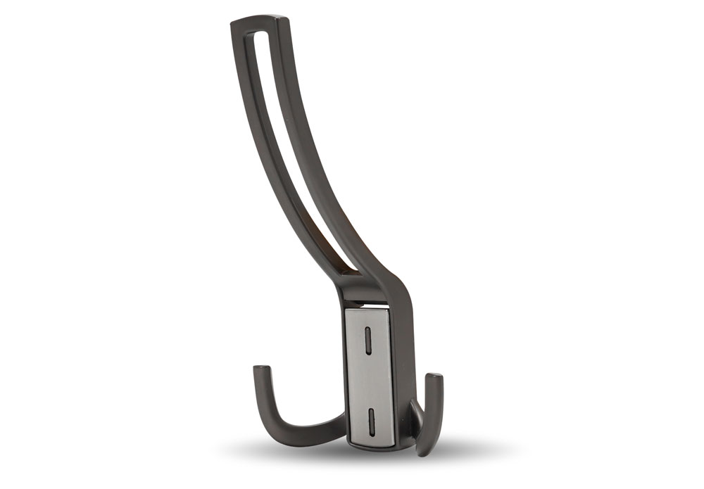 Крючки Крючок мебельный 397 трехрожковый замак жемчужный серый браш.никель RZ397Z.003PG.NN