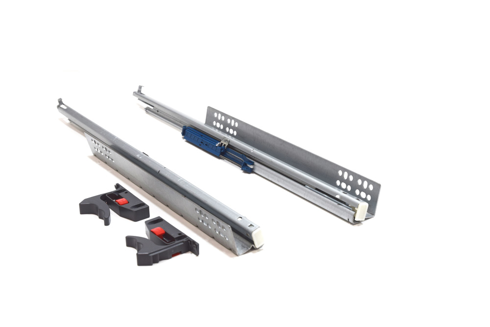 Направляющие VD 632FE Clip On скрытого монтажа полного выдвижения, Push Open, L400мм B632FE.400ZIKS