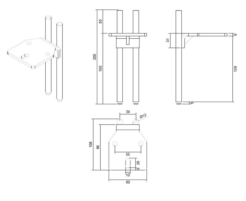 Опоры Опора для мебели MetalLine 910 H150-200мм Сталь Брашированный никель (DH) F910S.200BNDH